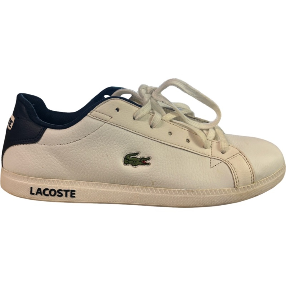 Lacoste GRADUATE Casual Leather Sneakers Size 9 White /Blue